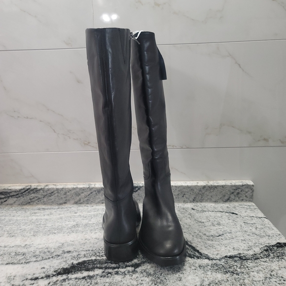 Antonio Melani Kovvaa Logo Embossed Emblem Tall Riding Boots - Picture 8 of 13